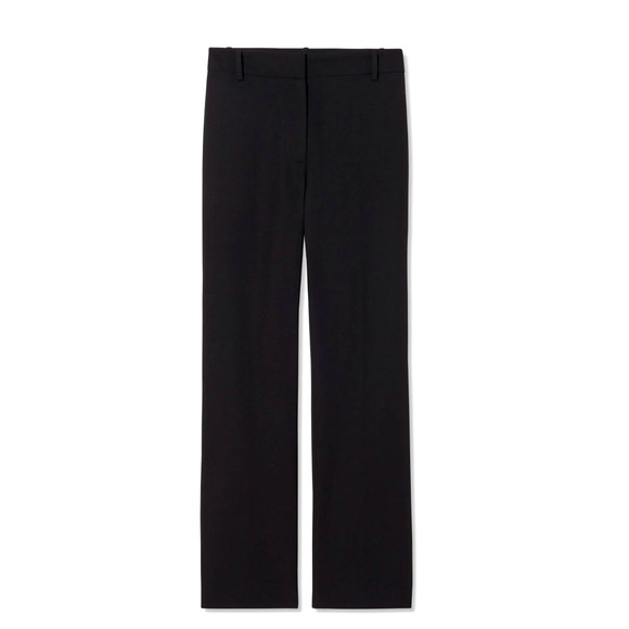 Nili Lotan 10 Virgin Wool $750 Straight Leg Corette Pants High Rise Long Black - Picture 13 of 13